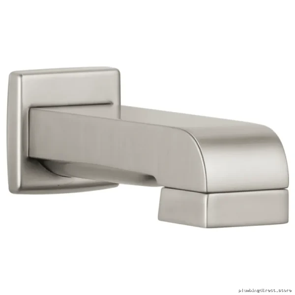 Frank Lloyd Wright Modern Tub Spout & Pull-Down Diverter in Luxe Nickel - Brizo RP64084NK