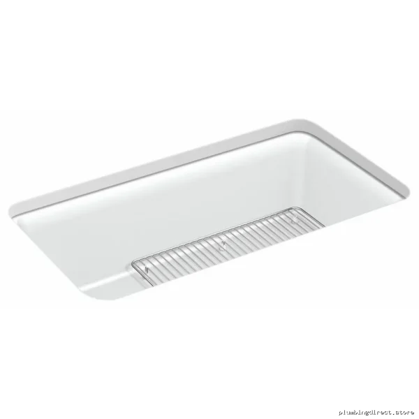 Modern 33-1/2 In Single Bowl Undermount Kitchen Sink with Drainboard - Neoroc Matte White - Image 4