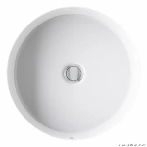 Modern Verticyl Round Undermount Bathroom Sink | White Easy-Install 2883-0 Kohler