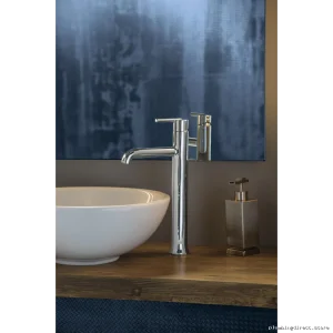 Modern Bathroom Vessel Sink Faucet in Champagne Bronze - Trinsic