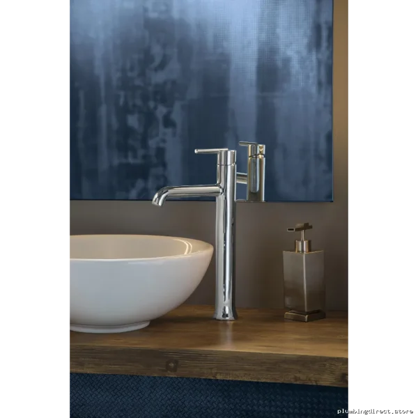 Modern Bathroom Vessel Sink Faucet in Champagne Bronze - Trinsic