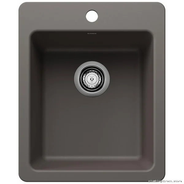 Modern Dual Mount Bar Sink Single Bowl Volcano Gray Liven Blanco 403672 - Image 2