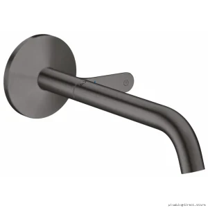 Modern Wall Mount Bathroom Faucet Trim Brushed Black Chrome 48112341 Axor