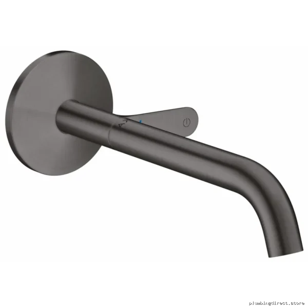 Modern Wall Mount Bathroom Faucet Trim Brushed Black Chrome 48112341 Axor