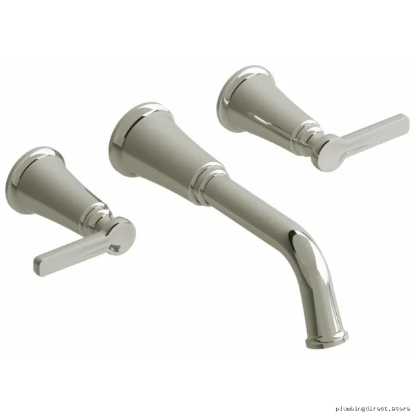 Modern J-Handle Wall Mount Faucet - Polished Nickel Finish by Momenti 1.2 GPM