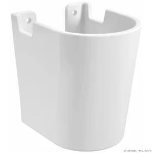 Modern Wall Mount Sink Shroud - Space-Saving Design, Grohe Alpine White Finish