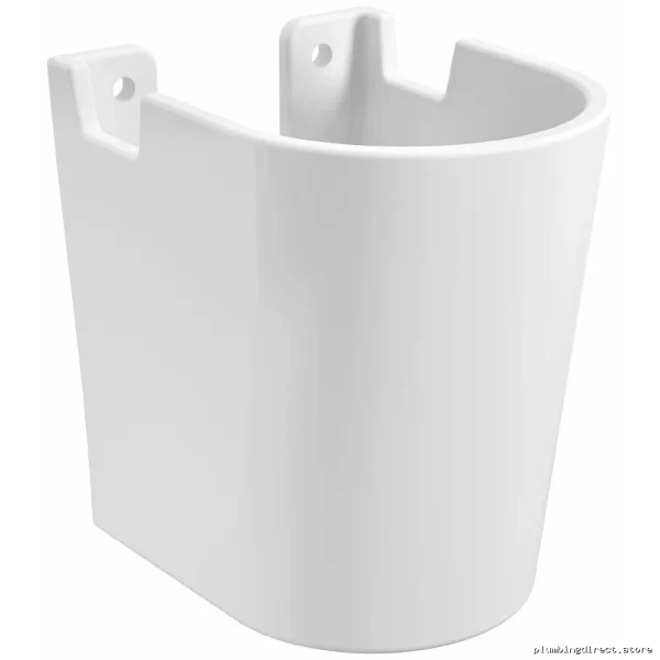 Modern Wall Mount Sink Shroud - Space-Saving Design, Grohe Alpine White Finish