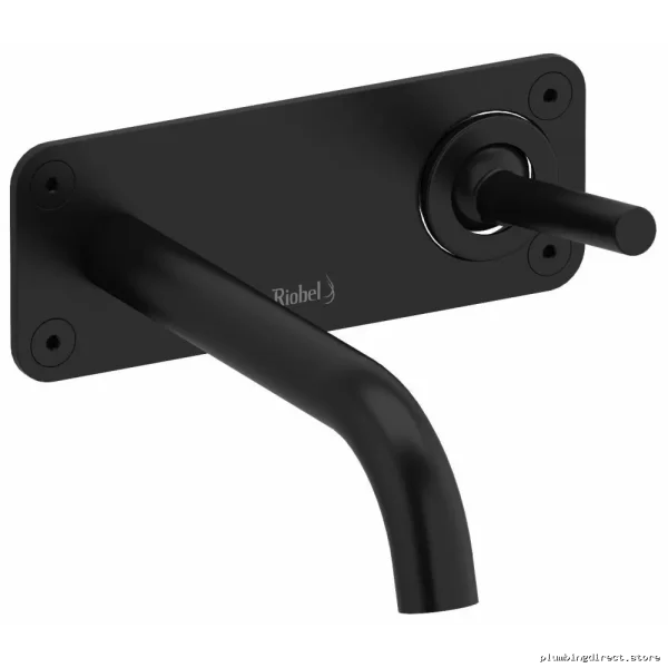 Modern Riu Wall-Mounted Joystick-Handle Bathroom Faucet 1.2 GPM Black RU11BK RIOBEL