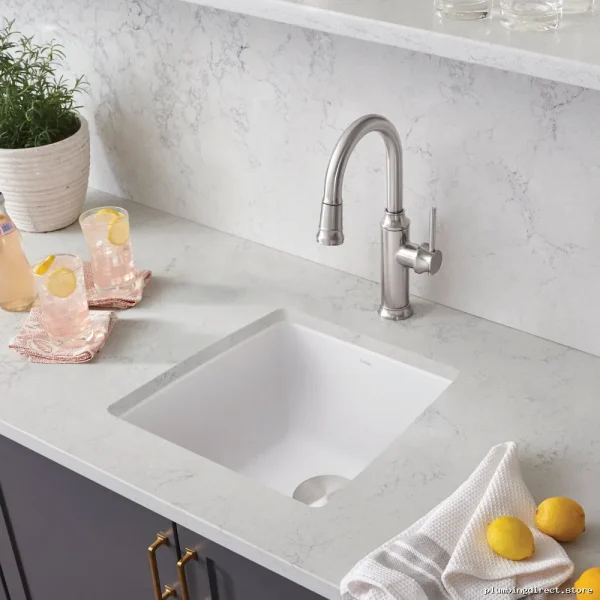 Performa U 1 Modern Bowl Undermount Silgranit Bar Sink - White 402143