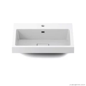 Modern White Single-Hole Bathroom Vessel Sink by Joki