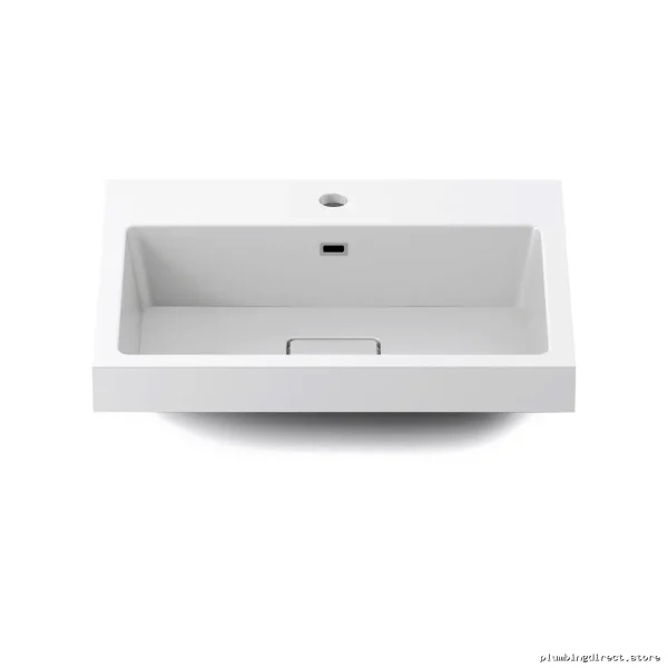 Modern White Single-Hole Bathroom Vessel Sink by Joki