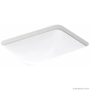 Modern White Rectangular Undermount Bath Sink - Caxon Model #2K from Kohler