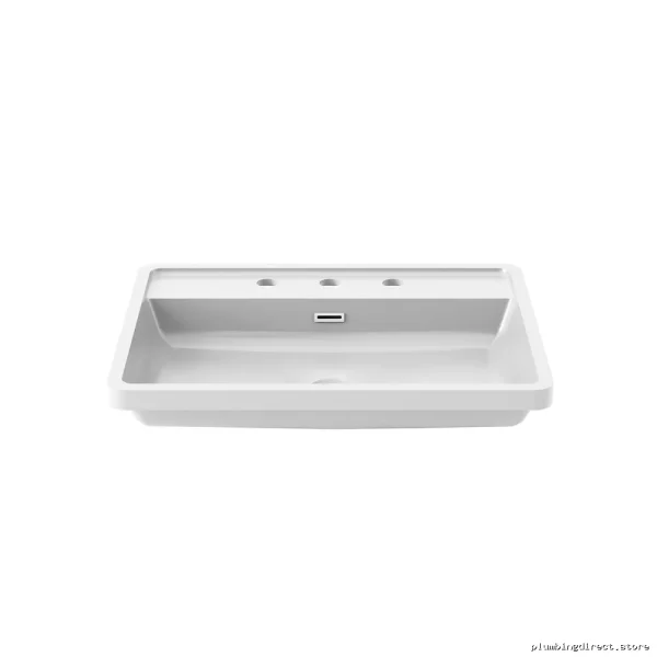 Ekla Modern Wide Countertop Bathroom Sink - White FU1455-240 Kalia - Image 2