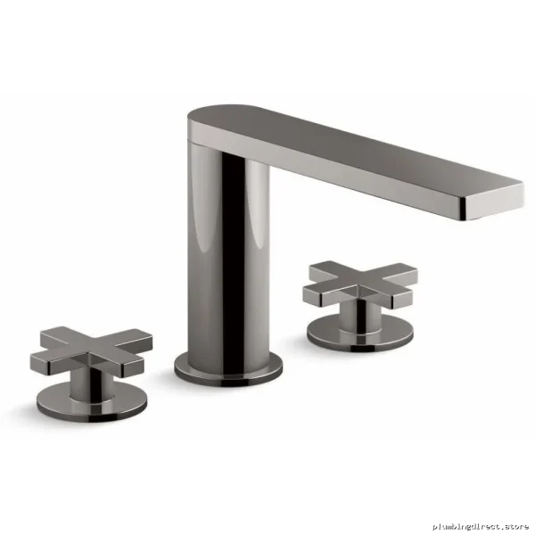 Modern Widespread Bathroom Faucet Cross Handle 1.2 GPM - Vibrant Titanium Finish 73060-3-TT Kohler - Image 5