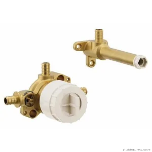 Moen 1-Handle Wall Mount Tub Faucet Rough-In with PEX Connections WMV130XS