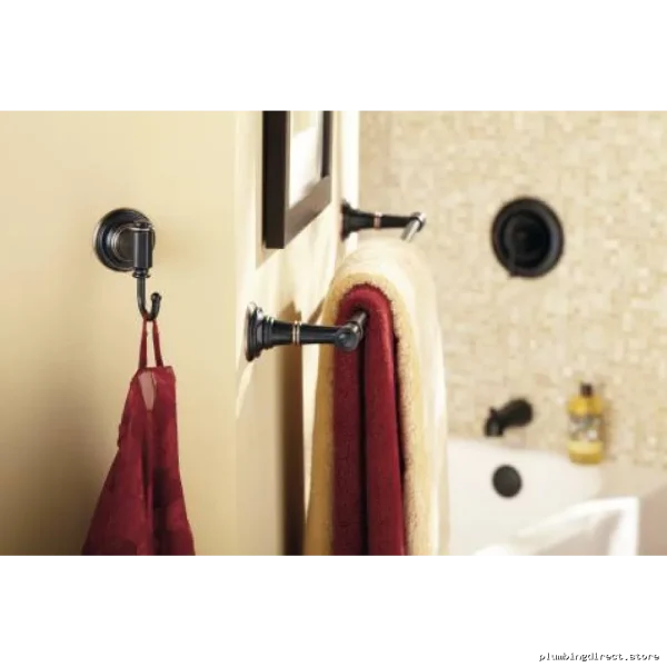 18 Inch Wall-Mounted Towel Rod - Mediterranean Bronze Ellsworth DN9118BRB Moen