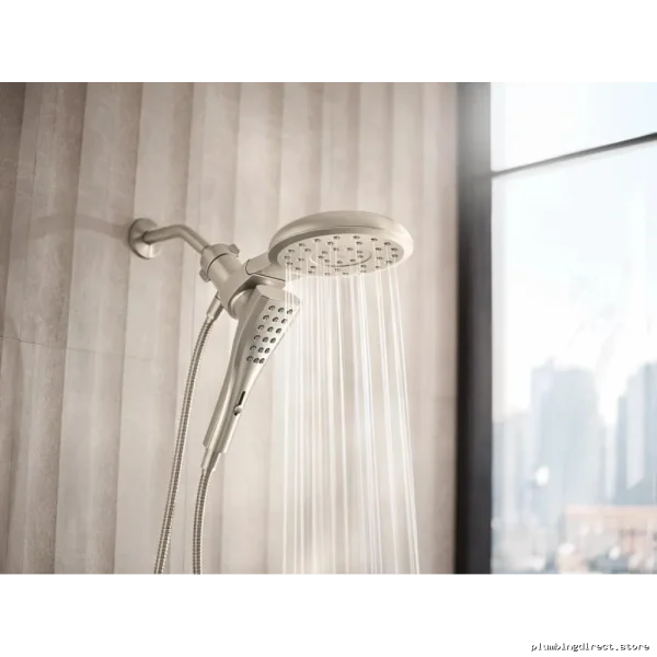 Moen 220C3BN Brushed Nickel Shower Head with Handheld Spray Combo - Image 4