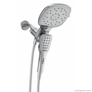 Verso Square Shower Head & Hand Shower Combo w/ Infiniti Dial & Magnetix Dock - Chrome 220C5 Moen