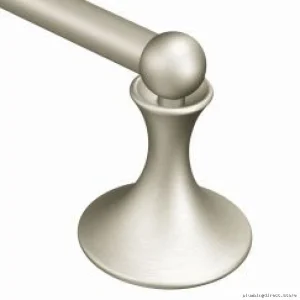 Moen 24 Inch Wall-Mounted Brushed Nickel Towel Bar DN7724BN