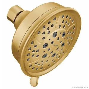 Moen 3638BG Brushed Gold 4-Mode Adjustable Shower Head for Luxury Bathing