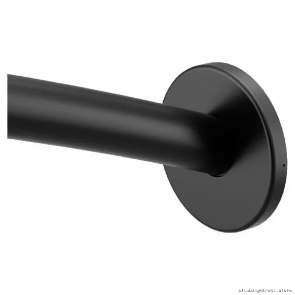 Moen Modern Matte Black Curved Shower Rod | 5-Foot Length