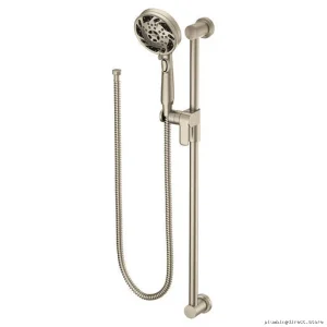 Moen Brushed Nickel 5-Spray Handheld Showerhead with Adjustable Slide Bar