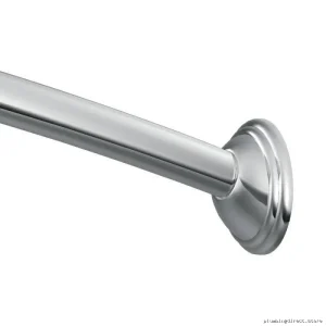 Moen CSR2155CH 5ft Chrome Contoured Shower Rod - Modern Bathroom Accessory
