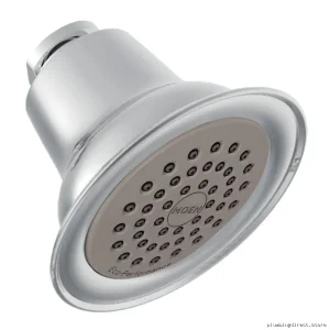 Moen 6313 Chrome Shower Head - Single-Function Replacement for Modern Bathrooms