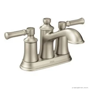 Moen Brushed Nickel Centerset Bathroom Faucet 6802BN - Dartmoor Collection