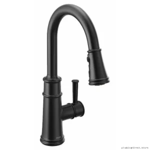 Moen Matte Black Pull-Down Kitchen Faucet 7260BL by Belfield