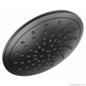 Single-Function 8-Inch Rain Shower Head 1.75 GPM - Matte Black Moen 6345EPBL