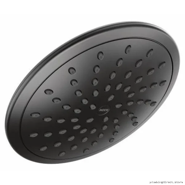 Single-Function 8-Inch Rain Shower Head 1.75 GPM - Matte Black Moen 6345EPBL