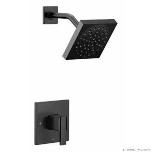Moen 90 Degree Corner Shower Trim - M-Core 3 Series Matte Black UTS3715BL