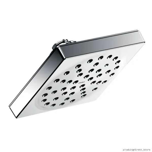 Moen 90-Degree Eco Shower Head 1-Function 6-Square Rain Shower S6340EP Chrome