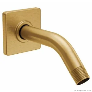 Moen 90 Degree Shower Arm Kit with Flange - Brushed Gold Finish S133BG