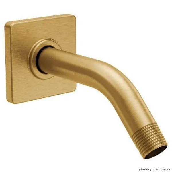 Moen 90 Degree Shower Arm Kit with Flange - Brushed Gold Finish S133BG