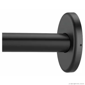 Moen Brushed Nickel Curved Shower Rod - Adjustable Bathroom Tension Rod