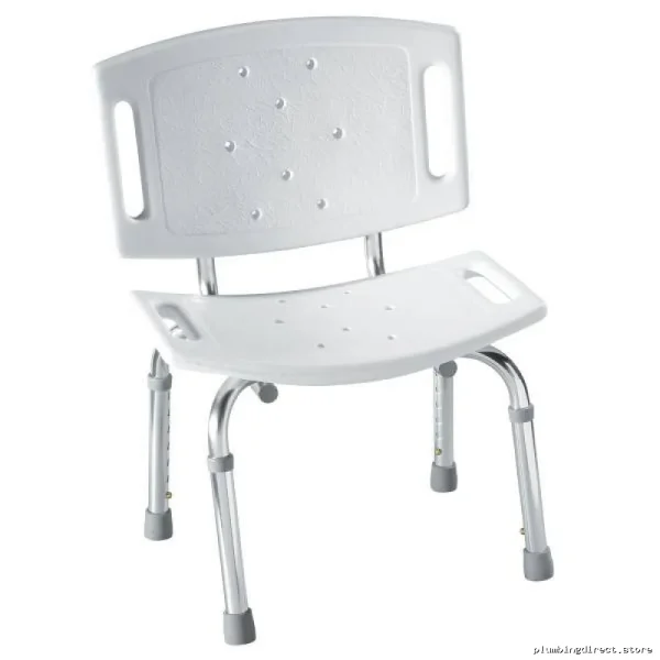 Moen Adjustable Shower Chair - White DN7030, Comfortable & Secure for Seniors