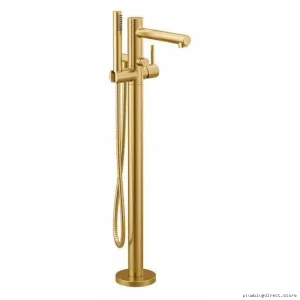 Moen Brushed Gold Floor Mount Tub Filler - Align Collection 395BG