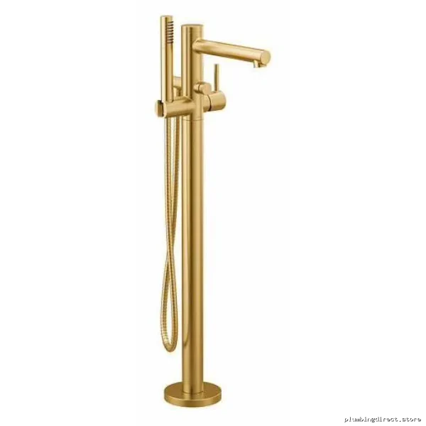 Moen Brushed Gold Floor Mount Tub Filler - Align Collection 395BG