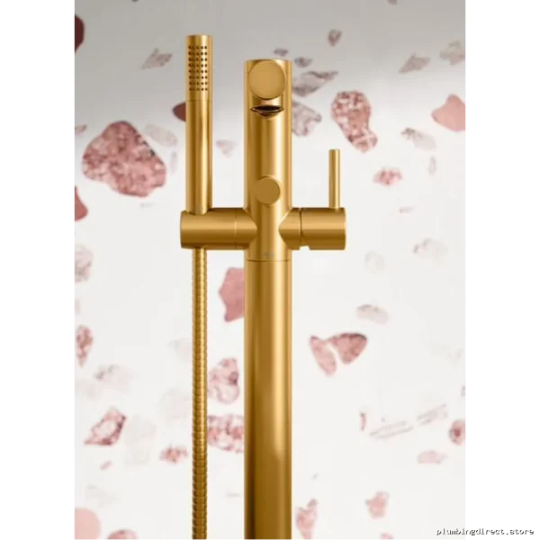 Moen Brushed Gold Floor Mount Tub Filler - Align Collection 395BG - Image 2