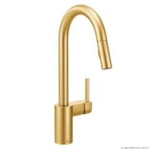 Moen Brushed Gold Pull-Down Spray Kitchen Faucet | Align 7565BG