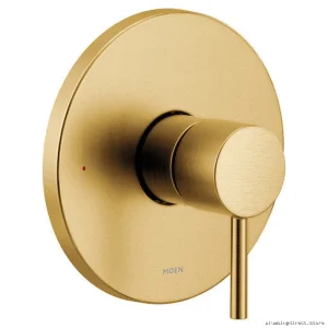 Sleek Modern Align M-Core 3 Series Brushed Gold Valve Trim - Moen UT3291BG