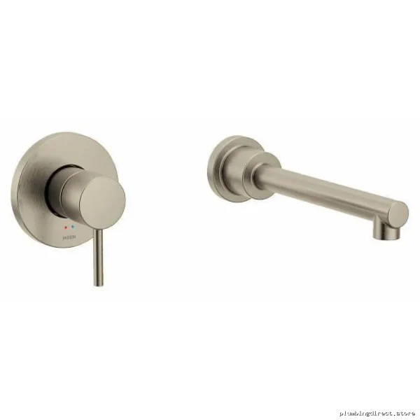 Brushed Nickel Single Handle Wall-Mount Tub Faucet Trim | Moen Align