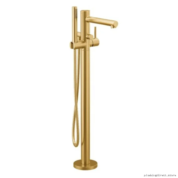 Moen Align Floor Mount Brushed Gold Tub Filler - Luxury Bathroom Upgrade