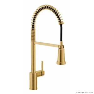 Moen Align Kitchen Faucet with Pre-Rinse Filtration & Spring-Pull Down Spray - Brushed Gold F5923BG