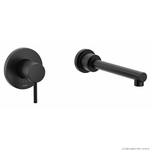 Moen Matte Black Wall-Mount Tub Faucet Trim WT391BL - Align Series