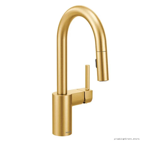Moen Align Pull-Down Kitchen Faucet with Easy-Clean Spray - Brushed Gold - Image 2