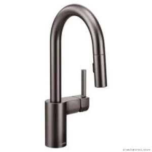 Moen Align Pull-Down Kitchen Faucet in Black Stainless Steel Model 596BL