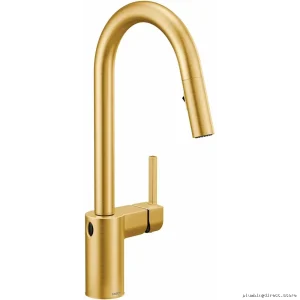 Moen Align Touchless Kitchen Faucet with Pull Down Spray in Brushed Gold - Model #756